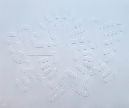 White Icons (C) - Winged Angel by Keith Haring