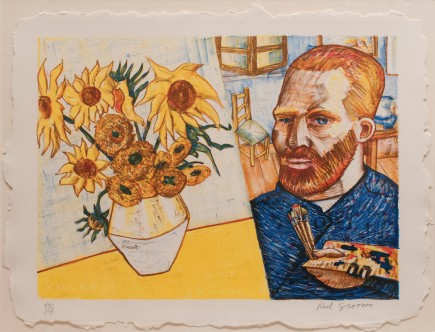 Van Gogh with Sunflowers by Red Grooms