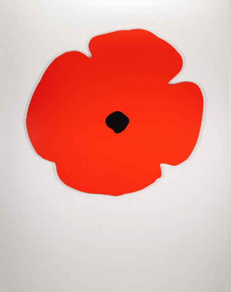 Donald Sultan, Wall Poppies (Red), 2020