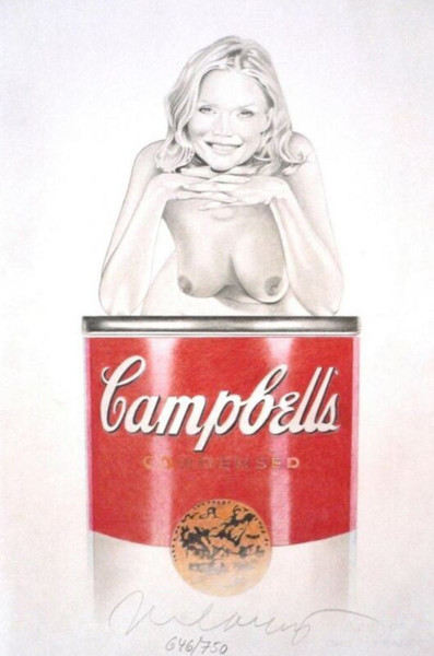 Mel Ramos, Suzy Soup Campbell's, 2010