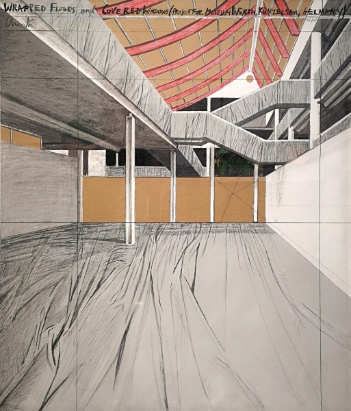 Christo, Wrapped Floors and Covered Windows, Project for Museum Würth, 1995
