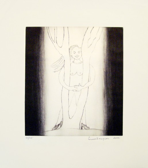 Louise Bourgeois, Embracing the Tree, 2000