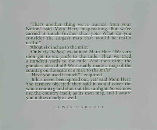 Joseph Kosuth, Map to Indicate (E.L., L.C.), 1992