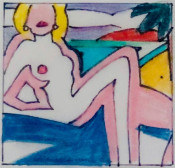 Study for Seated Sunset Nude