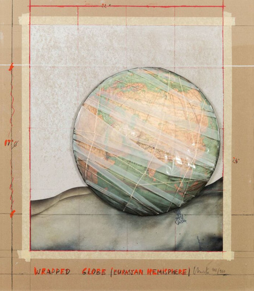 Christo, Wrapped Globe, 2019