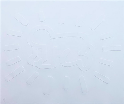 White Icons (A) - Radiant Baby by Keith Haring