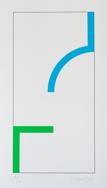 Gottfried Honegger, Sans Titre (Bleu/Vert), 2013
