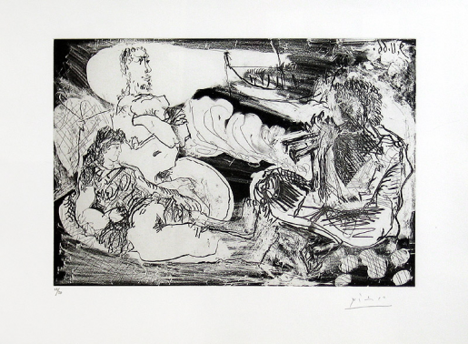 Pablo Picasso, Le Joueur de Diaule, 1966