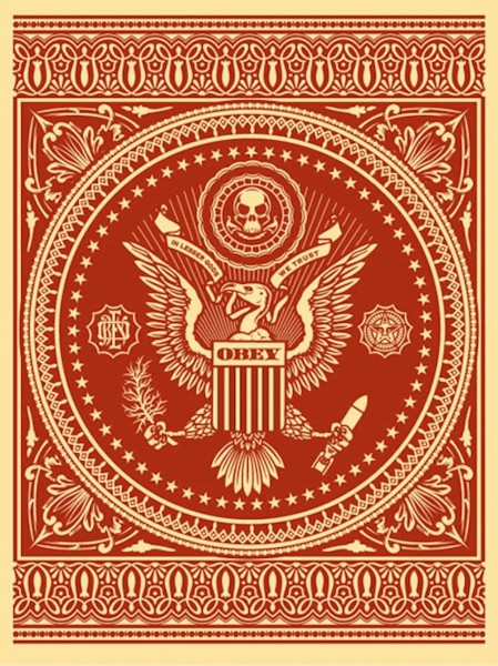 Shepard Fairey, Presidential Seal Red, 2007