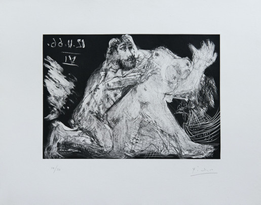Pablo Picasso, Plate 12, from: Le Cocu Magnifique, 1968