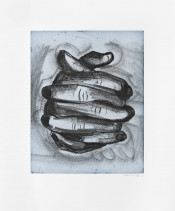 Soft ground etching-blue