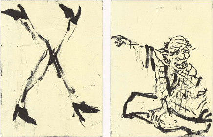 Besuch von Hokusai I by Georg Baselitz