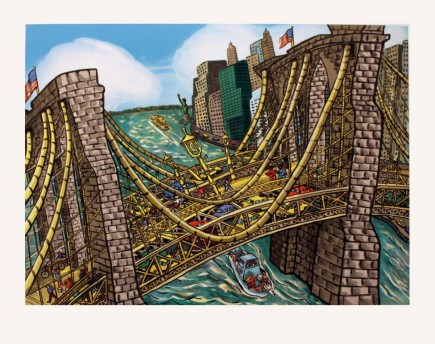 Brooklyn Bridge Bustle by Red Grooms