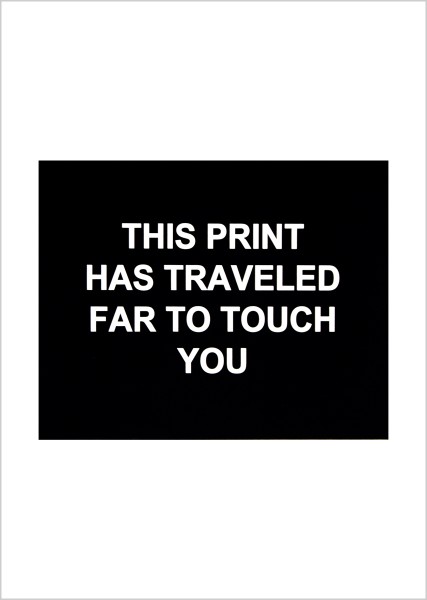 Laure Prouvost, This print has traveled far to touch you, 2016