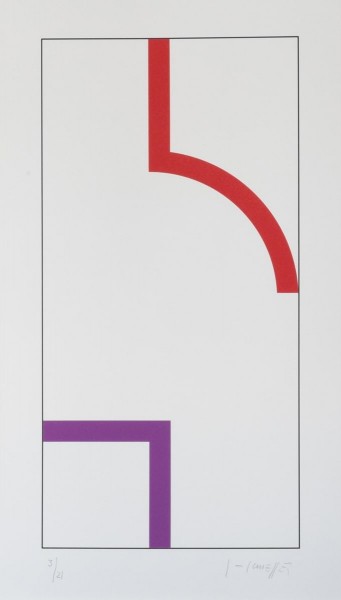 Gottfried Honegger, Sans Titre (Rouge/Violet), 2013