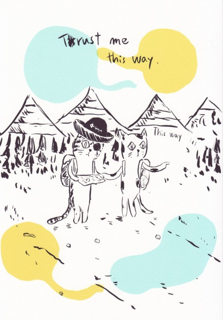 This way cat with the last cat pirate in the ocean by Atsushi Kaga