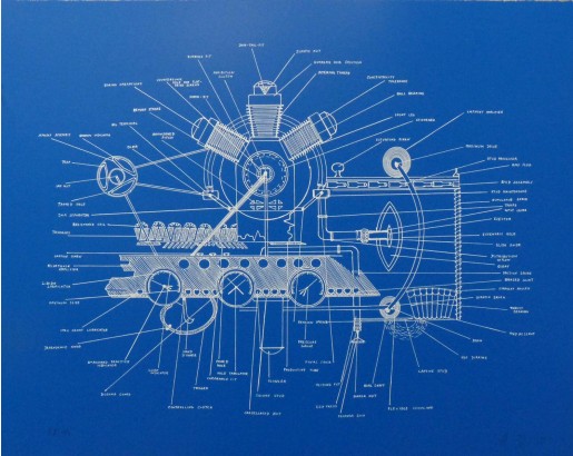 Agnes Denes, Liberated Sex Machine - Blue, 2013