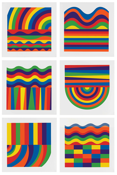 Sol LeWitt, Arcs and Bands in Color, 2000