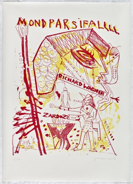 Jonathan Meese, Knackimond Parsifals Plakati Geili Grandi, 2016
