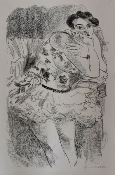 Henri Matisse, Danseuse à mi-jambes, Main au Menton (Pl. de l'album Dix danseuses), 1925-1926