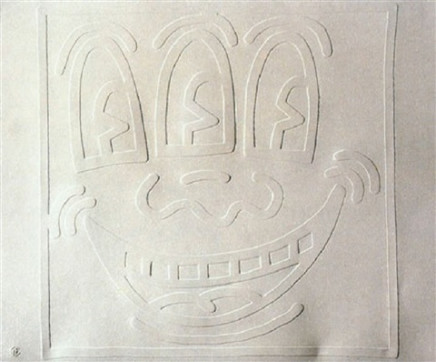 White Icons: Three Eyed Man by Keith Haring