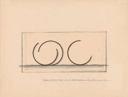 Position of three major arcs of 265.5° each by Bernar Venet