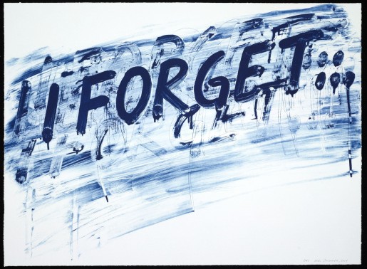 Mel Bochner, I Forget, 2014