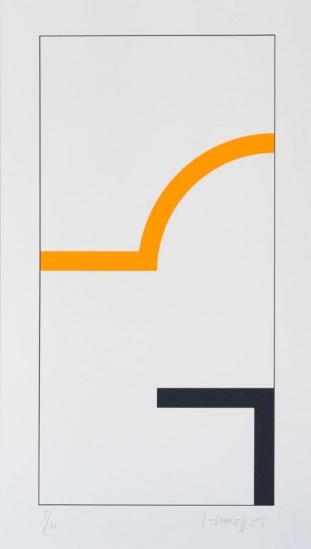 Sans Titre (Noir/Orange) by Gottfried Honegger
