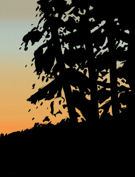 Alex Katz, Sunset 1, from Sunrise Sunset Portfolio, 2020