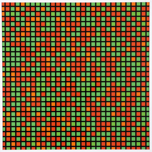 François Morellet, Chartres - vert orange, 1973