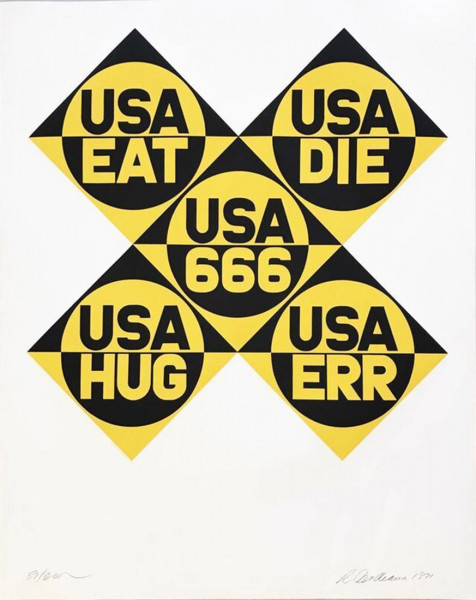 Robert Indiana, Decade (USA 666), 1971