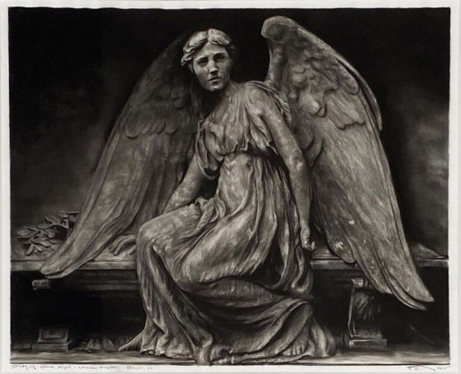 Robert Longo, Study of Stone Angel Drawing, 2015