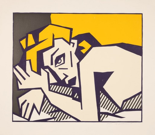 Roy Lichtenstein, Reclining Nude from the “Expressionist Woodcuts” Series, 1980