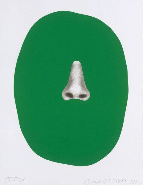 John Baldessari, Nose/Silhouette: Green, 2010