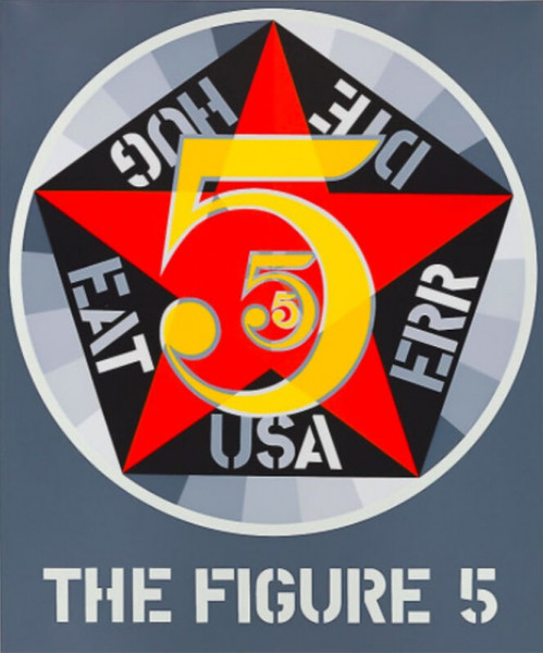 Robert Indiana, Decade (The Figure 5), 1971