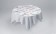 Daniel Buren, Unique Tablecloth with Laser-Cut Lace, 2002