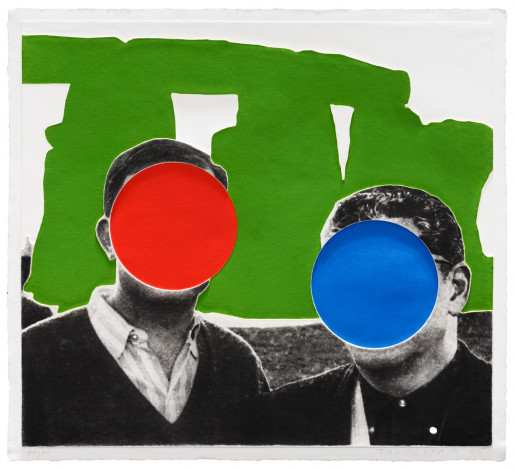John Baldessari, Stonehenge (With Two Persons) Green, 2005
