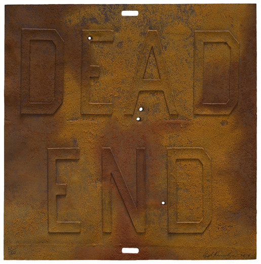 Ed Ruscha, Rusty Signs - Dead End 3, 2014