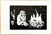 Mann am Feuer
