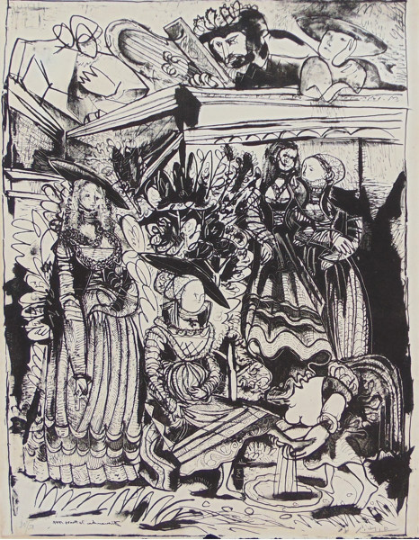 Pablo Picasso, David and Bathsheba (After Lucas Cranach) II, 1947