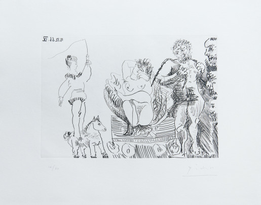 Pablo Picasso, Plate 7, from: Le Cocu Magnifique, 1968