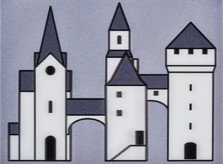 Medieval Village 3 by Julian Opie