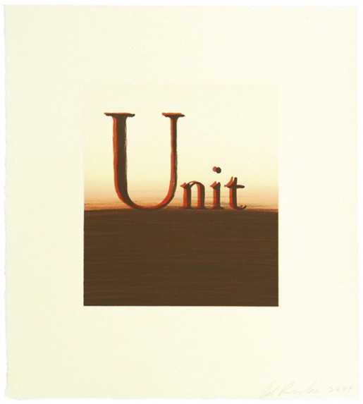 Ed Ruscha, Unit, 2004