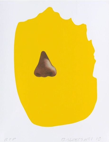 John Baldessari, Nose/Silhouette: Yellow, 2010