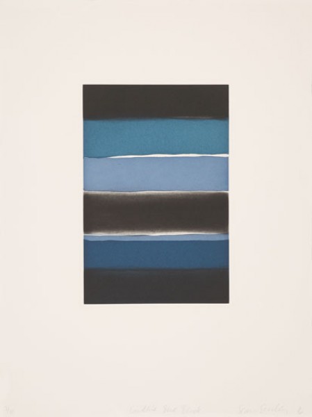 Sean Scully, Landline Blue Black, 2016
