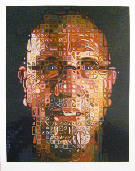 Chuck Close, Self-Portrait Screenprint, 2012