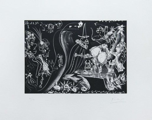 Pablo Picasso, Plate 6, from: Le Cocu Magnifique, 1968