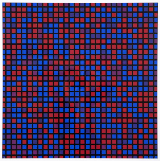 François Morellet, Chartres - bleu violet, 1973