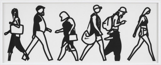 Julian Opie, Walking in Melbourne 1, 2018