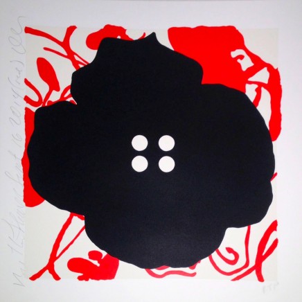 Button Flower Red by Donald Sultan